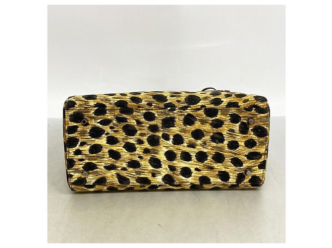 Borsa Christian Dior con stampa leopardata Marrone Nero - vista 3