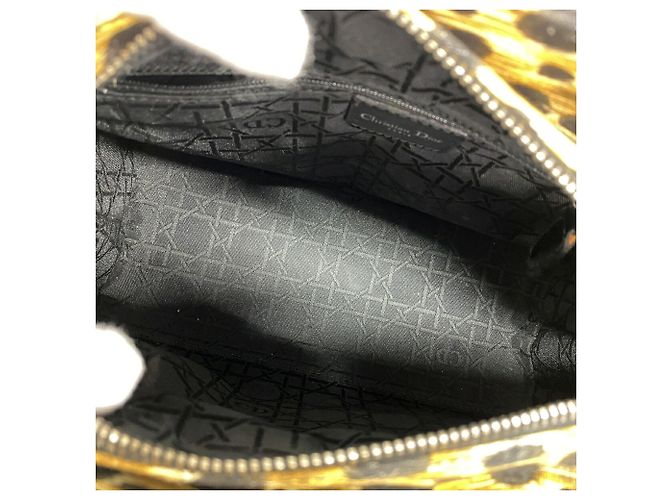 Borsa Christian Dior con stampa leopardata Marrone Nero - vista 4