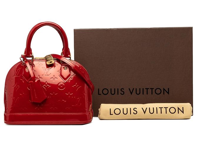 Louis Vuitton Red Monogram Vernis Alma BB Roja - vista 7