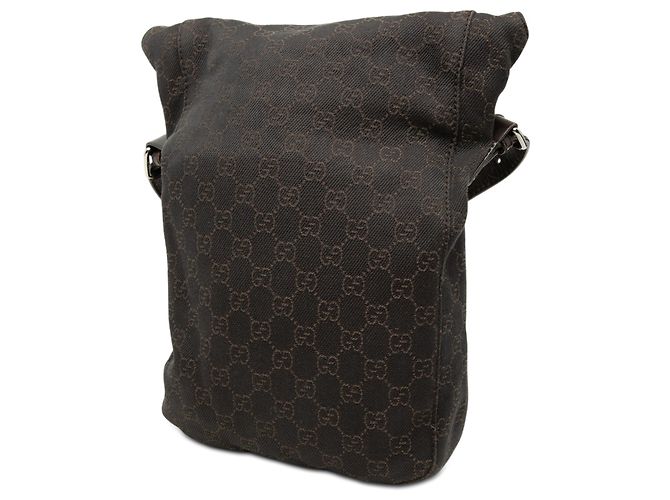 Borsa a tracolla Gucci in tela GG marrone Marrone scuro - vista 2