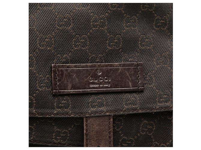 Borsa a tracolla Gucci in tela GG marrone Marrone scuro - vista 6