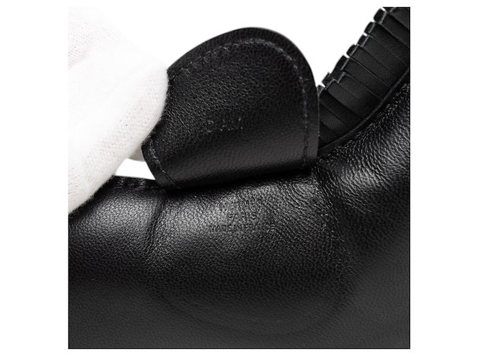Hermès GriGri Rodeo Bag Charm GM in pelle di agnello Milo nera Nero - vista 3