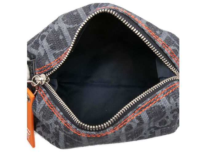 Autre Marque Neceser Dior Blue Oblique Denim Flight Azul - vista 4