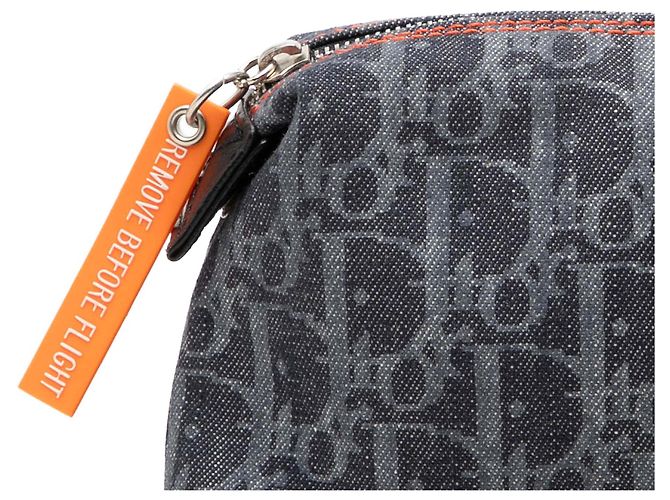 Autre Marque Neceser Dior Blue Oblique Denim Flight Azul - vista 6