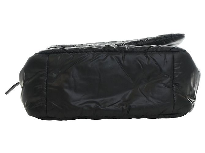 Bolsa Messenger Chanel Coco Cocoon em nylon acolchoado preto, pequena - vista 3