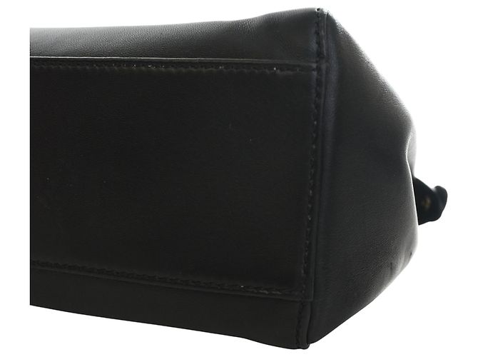 Fendi Peekaboo Iconic Mini Satchel aus schwarzem Leder - Ansicht 11