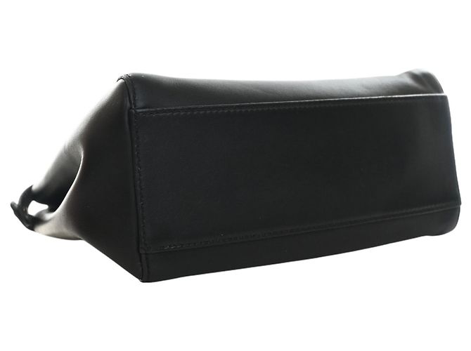 Fendi Peekaboo Iconic Mini Satchel aus schwarzem Leder - Ansicht 12