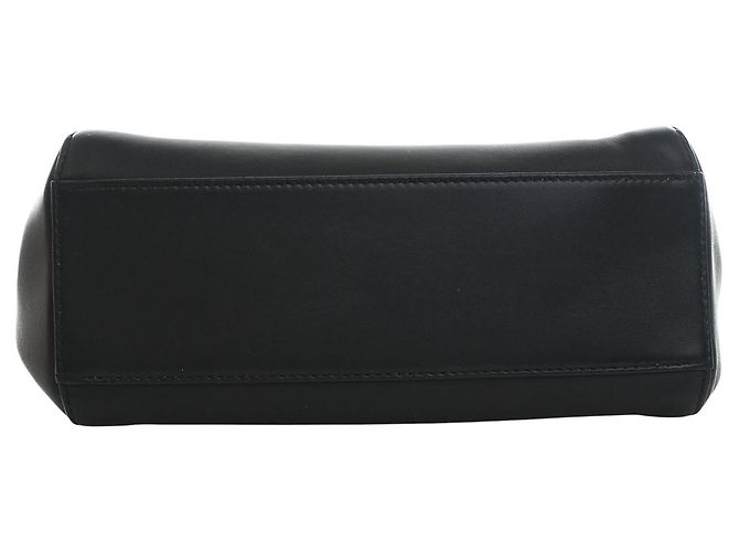 Fendi Peekaboo Iconic Mini Satchel aus schwarzem Leder - Ansicht 3