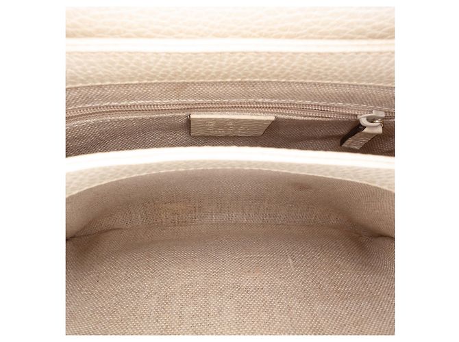 Gucci Borsa a tracolla Interlocking G in pelle di vitello Dollar Small bianca Bianco Crudo - vista 4