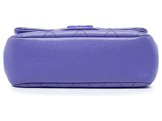 Chanel Purple Mini Square Quilted Caviar CC Incognito Single Flap Porpora - vista 3