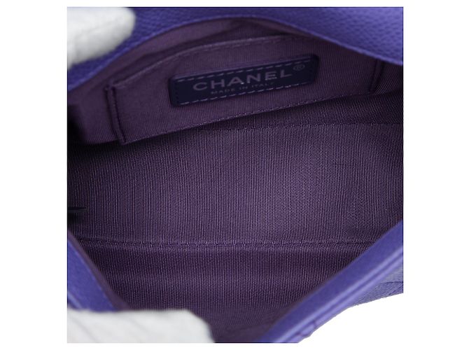Chanel Purple Mini Square Quilted Caviar CC Incognito Single Flap Porpora - vista 4