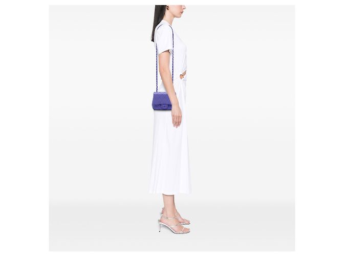 Chanel Purple Mini Square Quilted Caviar CC Incognito Single Flap Porpora - vista 5