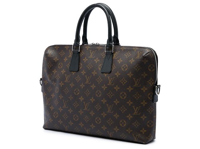 Louis Vuitton Brown Monogram Macassar Porte Documents Jour Marrom - vista 2