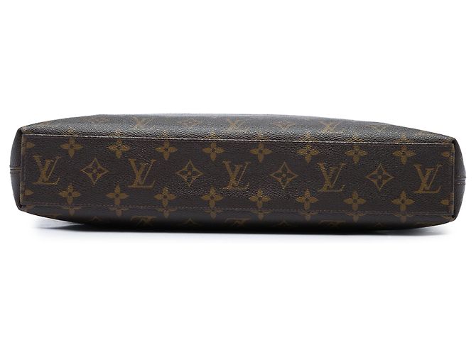 Louis Vuitton Brown Monogram Macassar Porte Documents Jour Marrom - vista 3