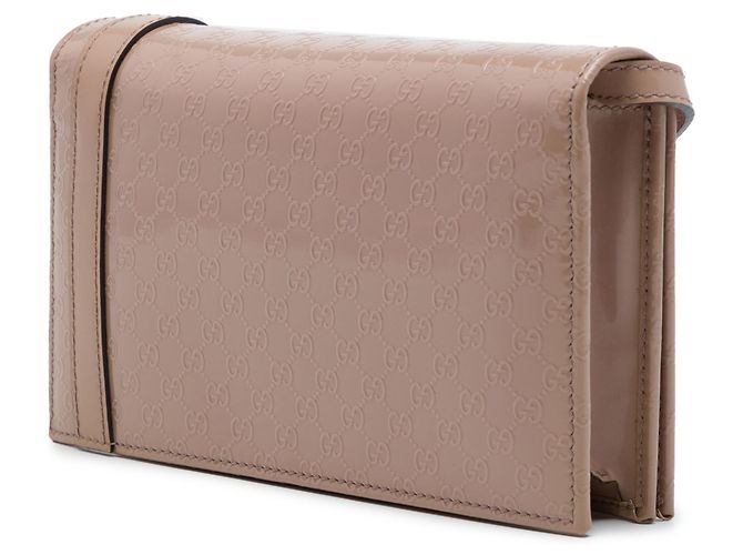 Borsa a tracolla Gucci Beige Patent Microguccissima Stirrup - vista 2