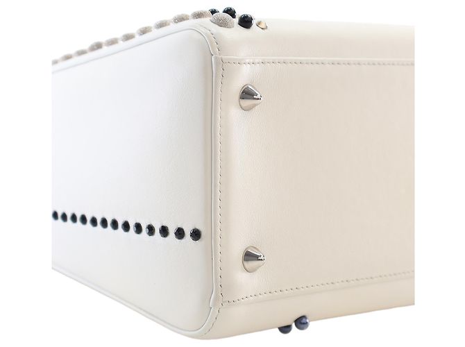 Autre Marque Dior White Medium Studded Calfskin Lady Dior Weiß - Ansicht 10