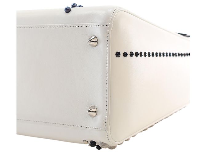 Autre Marque Dior White Medium Studded Calfskin Lady Dior Weiß - Ansicht 11