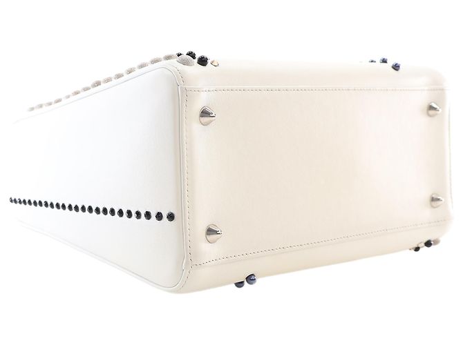 Autre Marque Dior White Medium Studded Calfskin Lady Dior Weiß - Ansicht 5