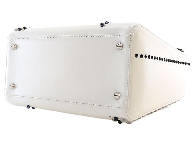 Autre Marque Dior White Medium Studded Calfskin Lady Dior Weiß - Ansicht 6