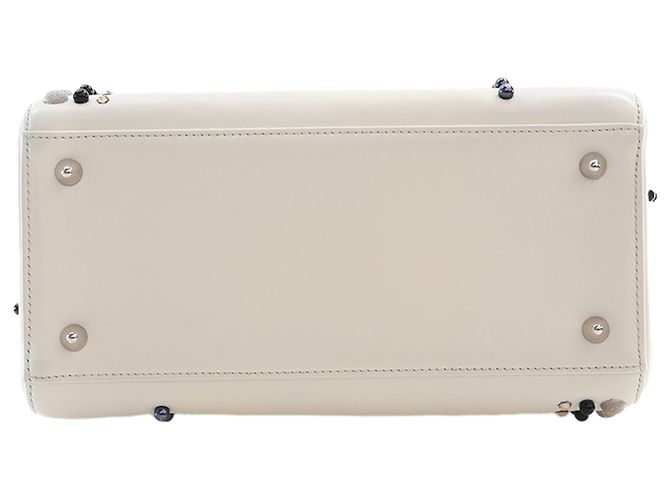 Autre Marque Dior White Medium Studded Calfskin Lady Dior Weiß - Ansicht 7