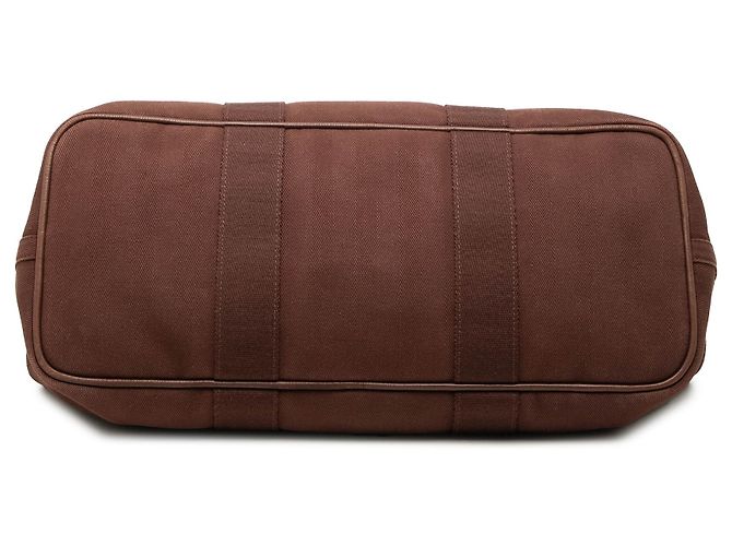 Hermès Brown Toile and Swift Valparaiso MM Marrone Marrone scuro - vista 3