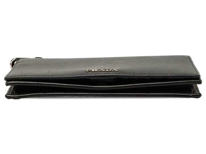 Prada Saffiano Handgelenk-Langbeutel schwarz - Ansicht 3