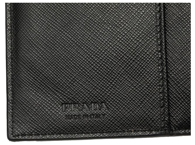 Prada Saffiano Handgelenk-Langbeutel schwarz - Ansicht 6