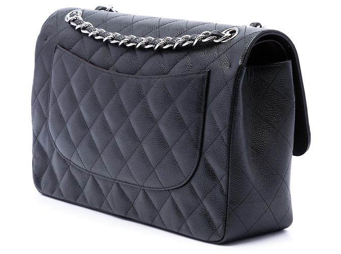 Chanel Black Jumbo Classic Caviar Double Flap Schwarz - Ansicht 2