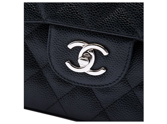 Chanel Black Jumbo Classic Caviar Double Flap Schwarz - Ansicht 5