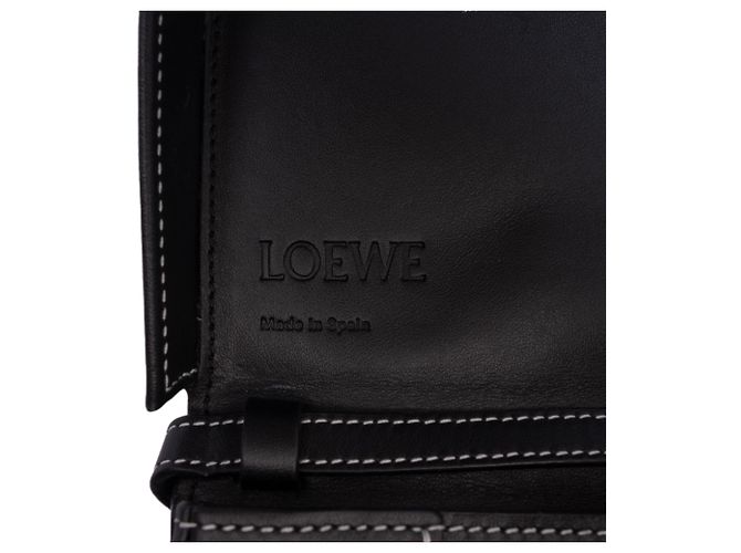 LOEWE Borsa a tracolla Heel piccola in pelle di vitello liscia nera Nero - vista 5
