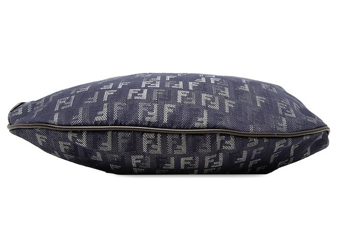 Borsa a tracolla Fendi Blue Zucchino Denim Oyster Blu navy - vista 3