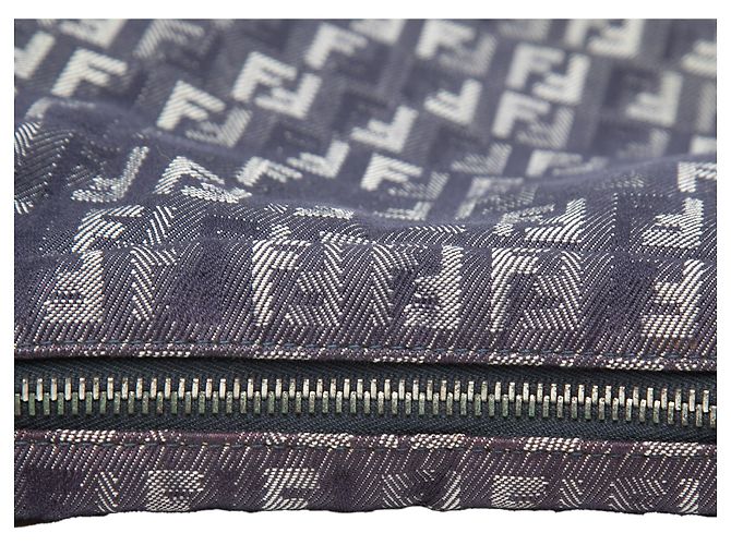 Borsa a tracolla Fendi Blue Zucchino Denim Oyster Blu navy - vista 6
