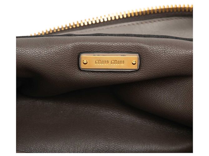 Miu Miu Brown Soft Calf Cloud Hobo Braun Taupe - Ansicht 5