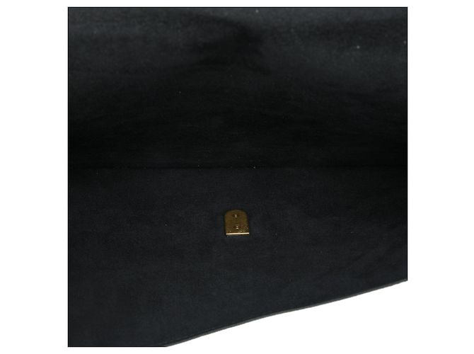 Clutch Portfolio Gucci in pelle di vitello nera Bee Star Nero - vista 4