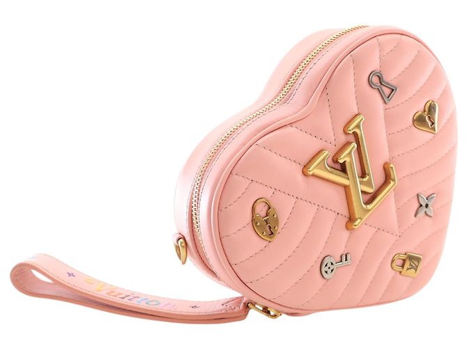 Louis Vuitton Pink Calfskin Embellished New Wave Love Lock Crossbody Rosa - vista 10