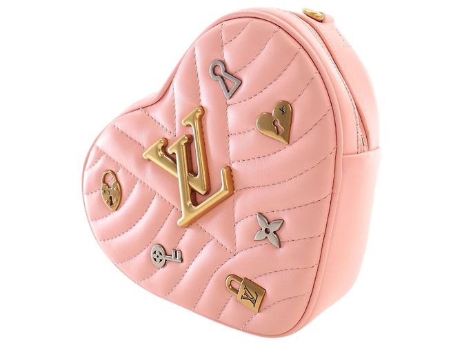 Louis Vuitton Pink Calfskin Embellished New Wave Love Lock Crossbody Rosa - vista 11