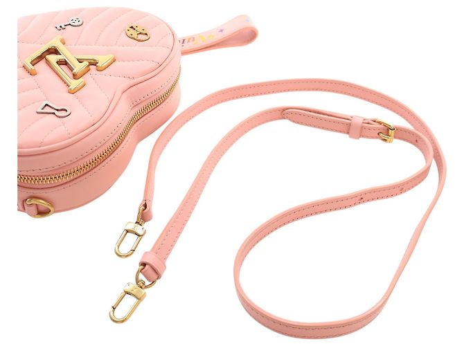 Louis Vuitton Pink Calfskin Embellished New Wave Love Lock Crossbody Rosa - vista 9