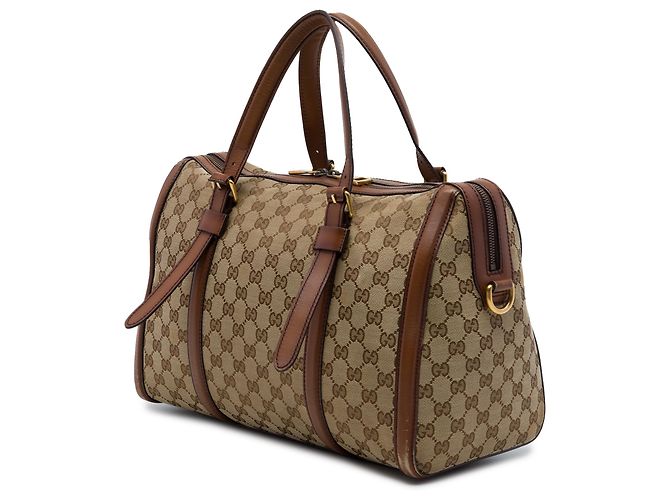 Borsa Boston Gucci Lady Web Media in canvas GG beige - vista 2