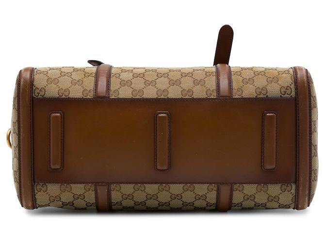 Borsa Boston Gucci Lady Web Media in canvas GG beige - vista 3