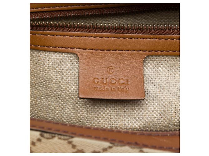 Borsa Boston Gucci Lady Web Media in canvas GG beige - vista 5