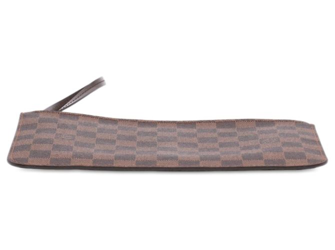 Louis Vuitton Brown Damier Ebene Neverfull Pochette Castaño - vista 3