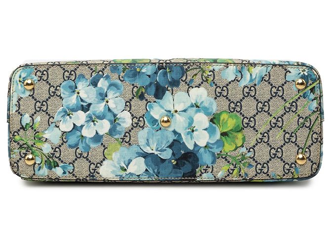 Borsa Satchel Gucci Beige GG Supreme Blooms Linea A - vista 3