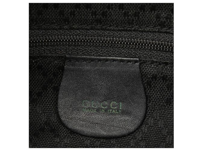 Bamboo Zaino Gucci in pelle di vitello nera con coulisse e bambù Nero - vista 5