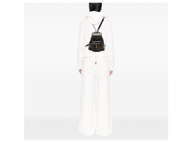Bamboo Zaino Gucci in pelle di vitello nera con coulisse e bambù Nero - vista 6