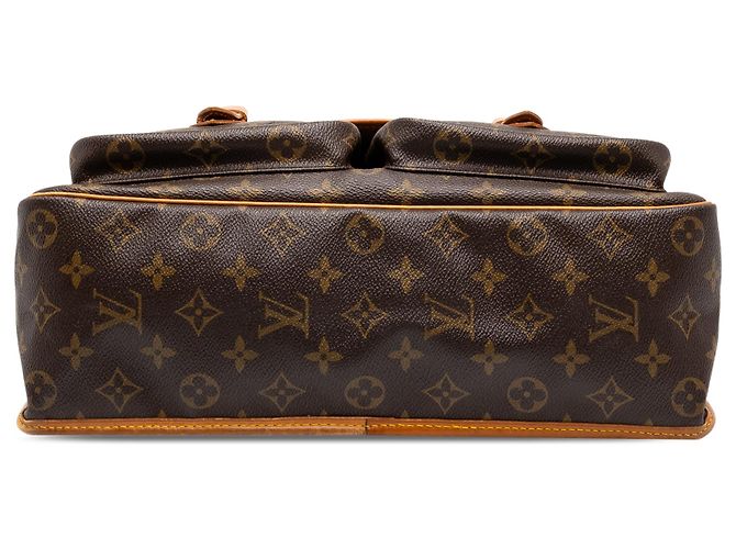 Louis Vuitton Brown Monogram Sac Gibeciere MM Marrom - vista 3