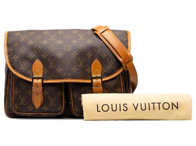 Louis Vuitton Brown Monogram Sac Gibeciere MM Marrom - vista 7