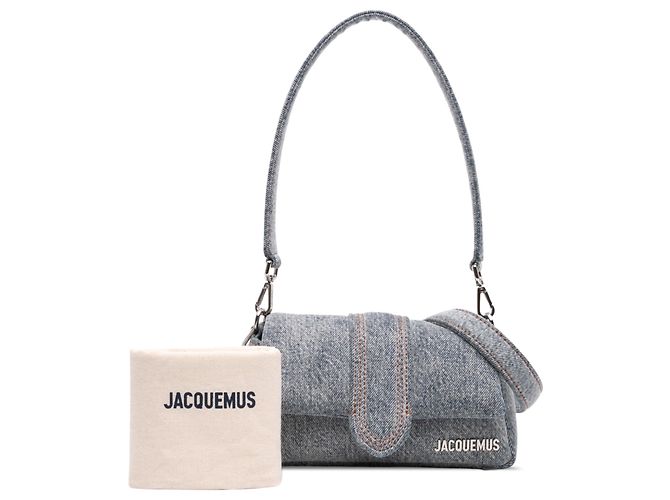 Borsa Jacquemus Le Bambimou Small in denim blu imbottito - vista 7