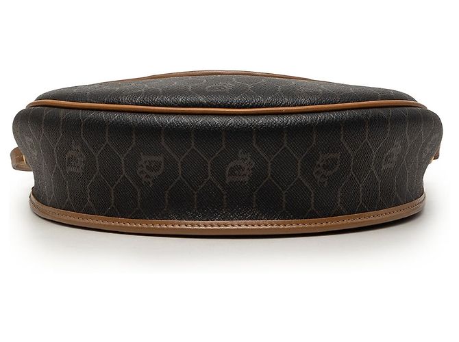 Borsa a tracolla Dior in tela rivestita honeycomb nera - vista 3