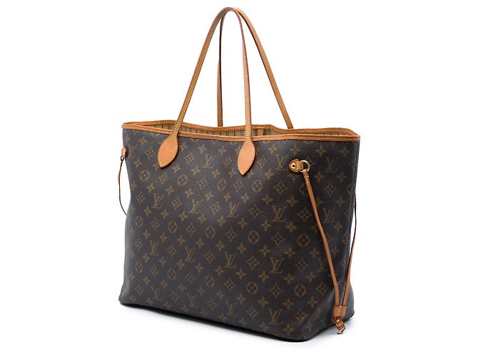 Louis Vuitton Brown Monogram Neverfull MM Castaño - vista 2