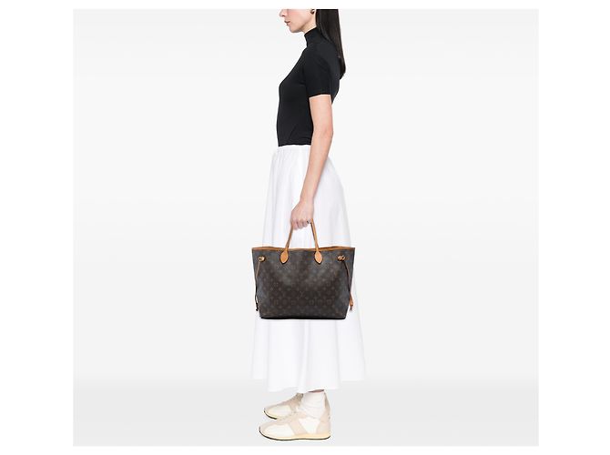 Louis Vuitton Brown Monogram Neverfull MM Castaño - vista 5